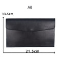 A4 A6 Leather File Folder Business Document Organiser Folder Bag Fashion Briefcase Data Contract Bill File Bag School Office Sup