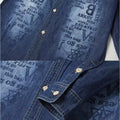 New Fashion Men Classic Light Blue Long Sleeves Denim | SAMAG