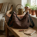Retro Large Capacity Hobo Bag for Women Casual Soft Shoulder Bag Minimalist Underarm Handbag Adjustable Strap Commuter Tote