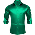 Solid Satin Shirts for Men Sage Green Black Yellow Red | SAMAG