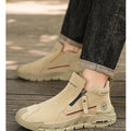 Men's High-Cut Casual Sports Shoes Anti-Slip Wear-Resistant Ankle Boots Outdoor Workwear Footwear for Comfortable Walking