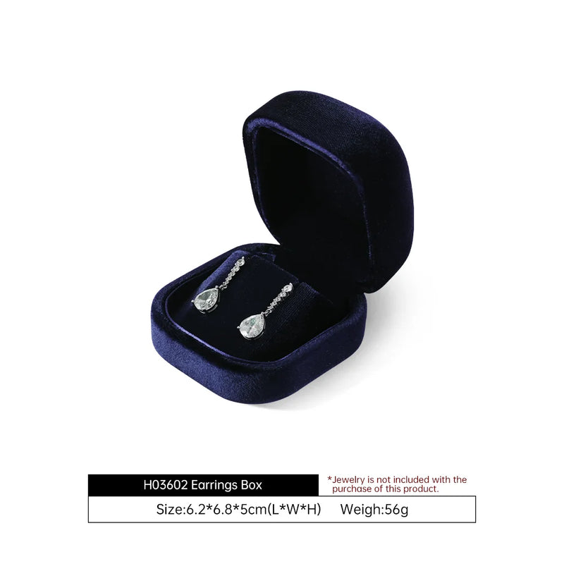 Yinbeini Wedding Ring Box Velvet Jewelry Box Collection Bracelet Necklace Pendant Storage Case Jewelry Display Organizer H030
