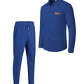 Men's New Style Waffle Plain Color Collar Button - Down Pockets Long - Sleeved Pants Casual Jacket Set - View 7 | SAMAG
