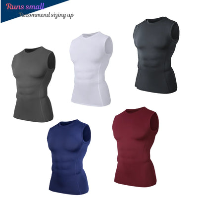 Men's Sleeveless Compression Vest Tight Fit Quick Dry | SAMAG