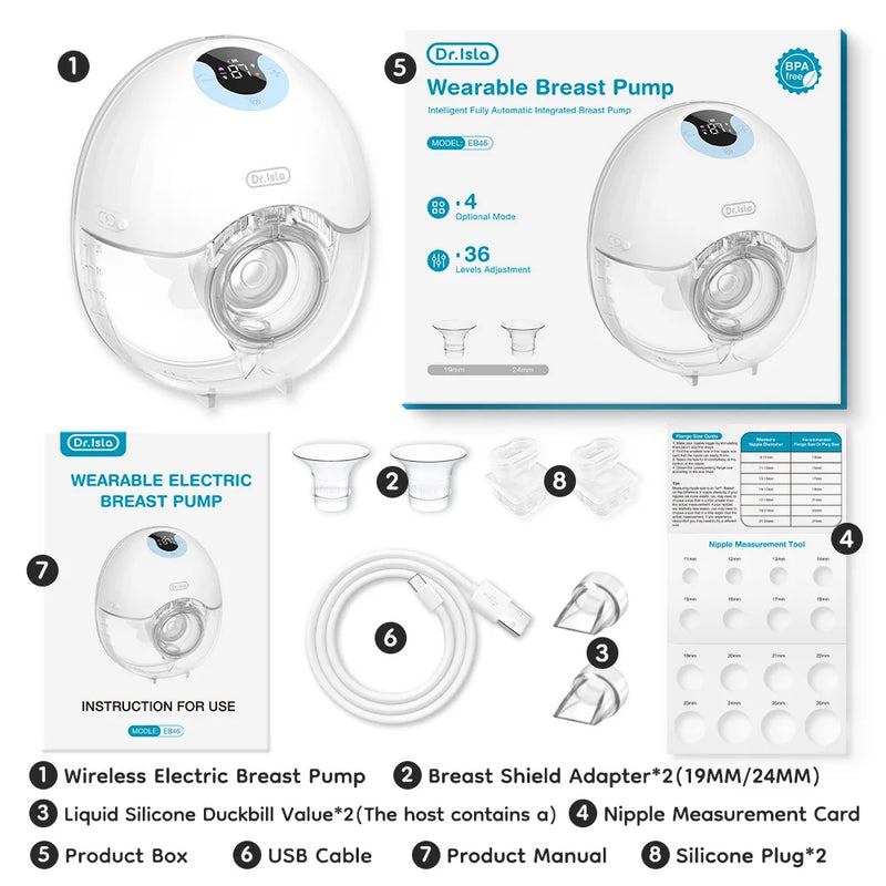 Wearable Breast Pump Hands Free Electric Comfort Milk - View 6 | SAMAG