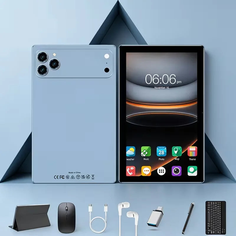 4000mAh Battery Tablet PC, 8GB+256GB Storage, HD Camera, Android 15 OS for Entertainment & Business