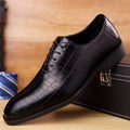 Luxury Mens Leather Shoes Retro Carved Lace-up Brogue Oxford Wedding Men Dress Shoes Male Formal Business Gentleman Office Shoes