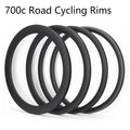 2026 Year 700C 28mm 30mm Wide Road Disc Carbon Rims Tubeless Disc Brake Rims Depth 30 35 40 45 50 55 60mm Carbon Road Wheel