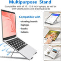 Foldable Aluminum Laptop Stand, 7-Level Adjustable Height, Anti-Slip Silicone Pads, Portable for 10-15.6 Inch Laptops & Tablets