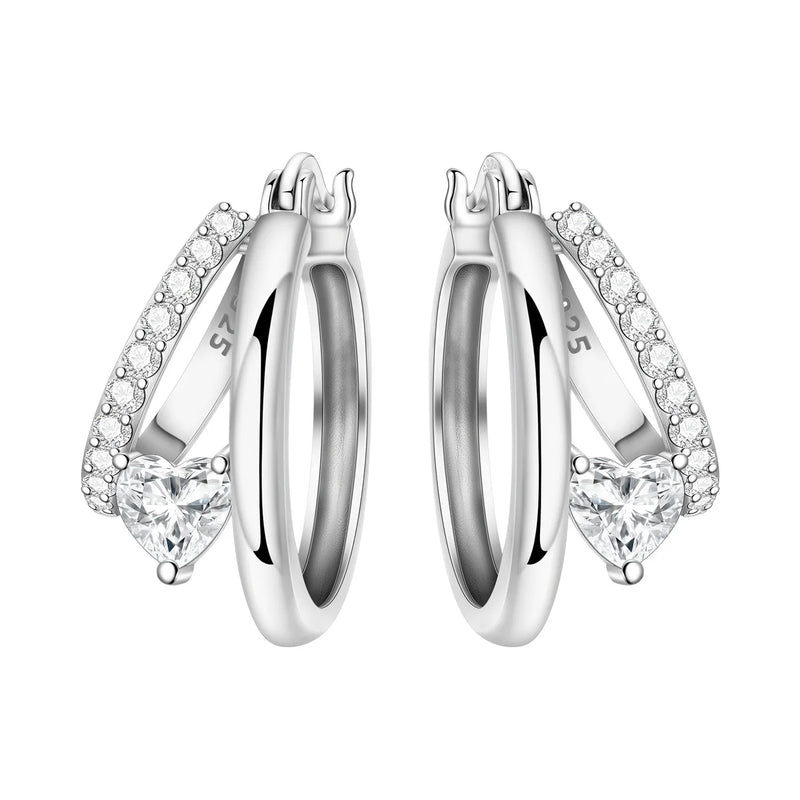 925 Sterling Silver Simple Gold U-shaped Earrings Jewelry | SAMAG