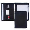 Large Black Business Portfolio File Document Folder Zipper A4 Paper Organizer Bag Padfolio Binder Briefcase Conference Office