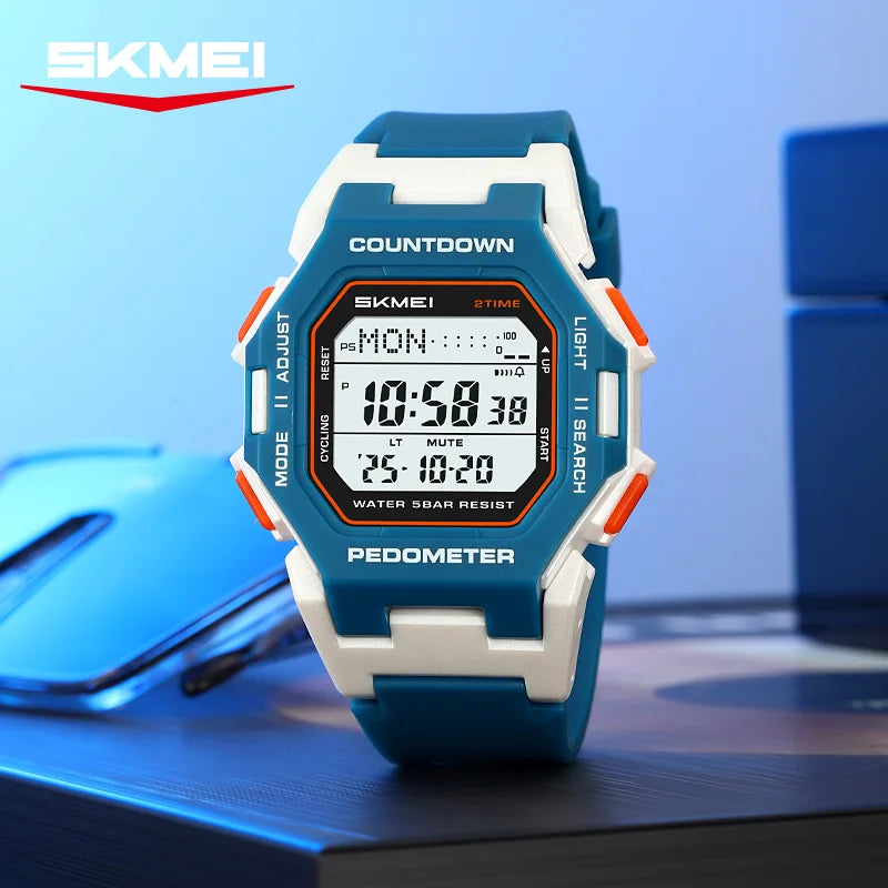 2596 Men Electronic Watch Fashion Alarm Clock Calendar Chronograph Luminous Digital Watches for Man - Visuel 2 | SAMAG