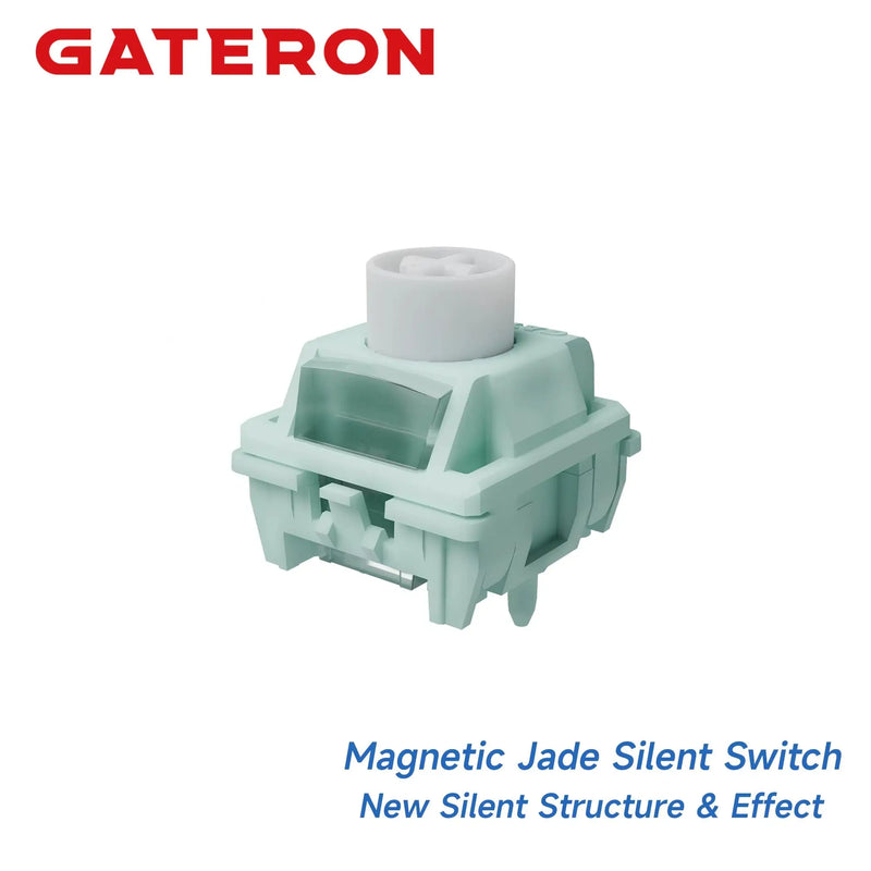 GATERON Magnetic Jade Gaming, Attraction, Silent Switch, Freely Setting, HE Hall Sensor HIFI Sound for Magnetic Keyboard Gaming