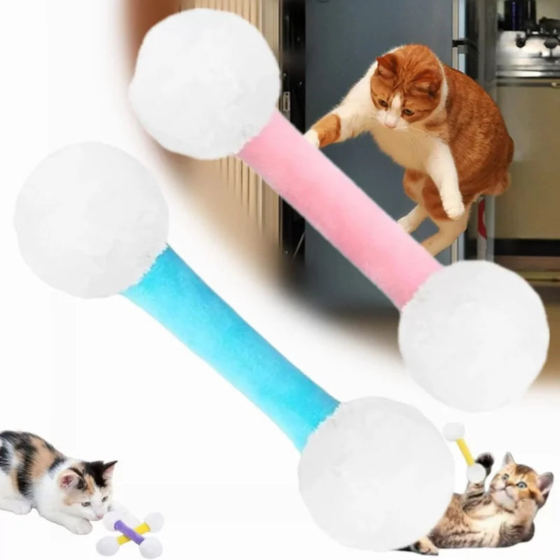 Giant Qtip Cat Toy Soft Plush Catnip Kicker Interactive Kick Stick for Kitten Cats Pet Play Toy Self Play Hunting for Kittens