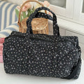 Lightweight Large Capacity Floral Quilted Travel Bag Handheld Diagonal Boston Bag Korean Version Ins Fresh Sweet Cotton Bag