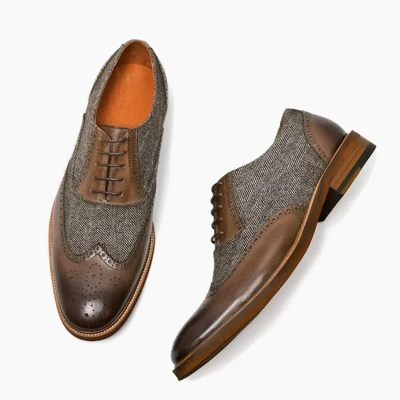 Designer Luxury Dress Business Leather Shoes Men's High Quality Genuine Leather Office Casual Wedding Oxford Shoes Male