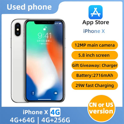 Apple iPhone X iOS 5.8 Inch 256GB ROM All Colours in Good | SAMAG