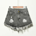 Factory Direct 2026 Summer Korean Style Plus Size Women's Denim Shorts, Ripped Stretch Jeans Shorts for Curvy Ladies