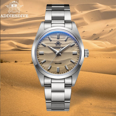 ADDIESDIVE Men's Quartz Watches Bubble Mirror Glass 100M Waterproof New 316L Stainless Steel Luxury Business Dress | SAMAG
