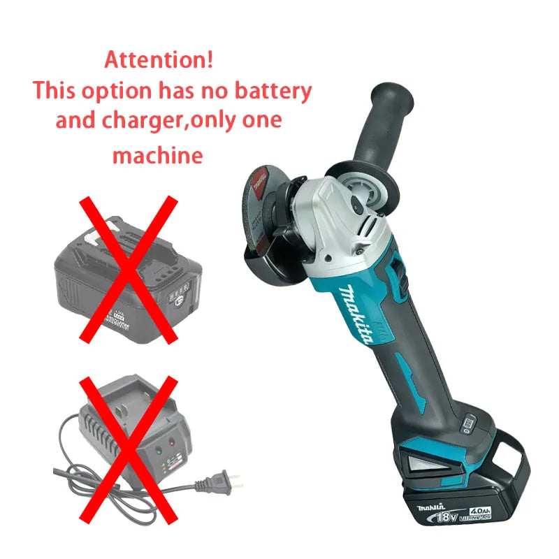 Makita DGA404 4 - Speed Brushless Angle Grinder 18V LXT Cordless Power Tool for 100mm/125mm Cutting - View 6 | SAMAG