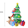 7 FT Outdoor Garden Dog Humorously Trying to Pull the Pants Off Santa Inflatable Christmas Tree Party Decoration