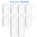 10Pcs 2mm Plug Non-woven Fabric Reusable Self Adhesive Electrode Pads Conductive Gel Pad Body Digital  Massager