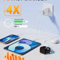 EU/UK/US/AU Wall Plug Multi-Port USB-C/USB-A Mobile Phone Charger, 40W Dual PD Fast Charging Block Adapter For iPhone Xiaomi