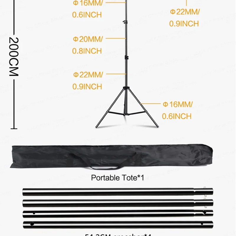 Photography T-Shape Backdrop Background Stand Frame Support System Kit For Photo Studio Video Chroma Key Green Screen With Stand