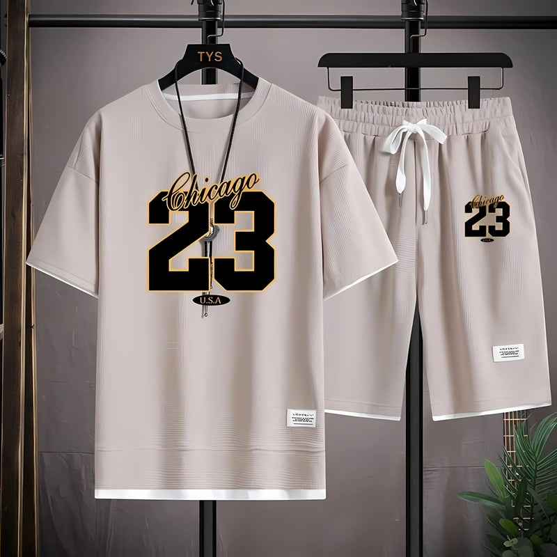 The summer new men's set features street fashion casual comfort softness breathability and 3D digital - View 4 | SAMAG