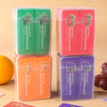 4 Fruit Flavors Individually Wrapped Dental Floss Picks, Mint Strawberry Orange Grape Disposable Floss Sticks, Smooth Flexible