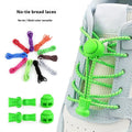 1 Pair Elastic Shoelaces Kit with Push Button Lock Stretch No Tie Shoe Laces for Running Sneakers Sports Shoes Adults Kids