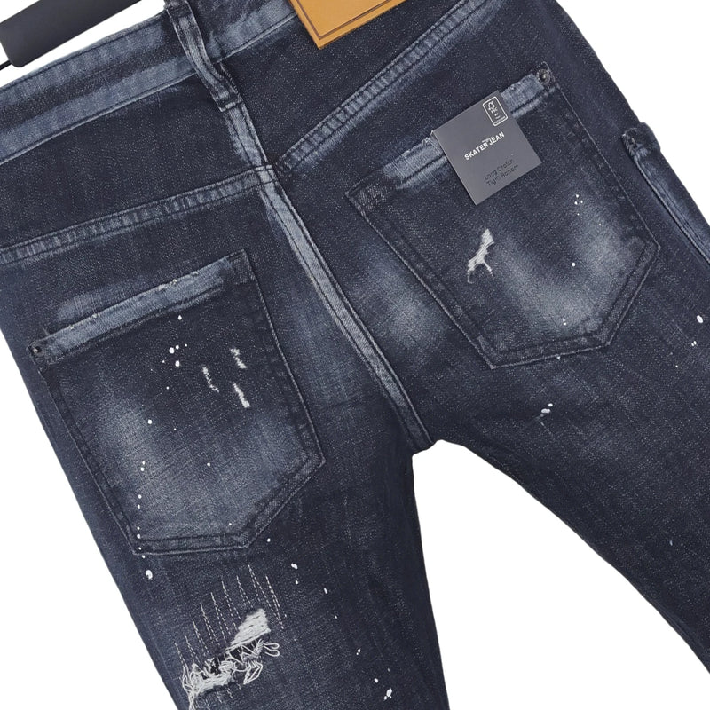 6060 Four Seasons New Men's Washed Ripped Patch Old | SAMAG