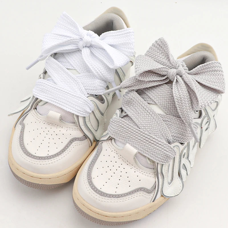 New 1Pair 100/120/140/160CM 2.5cm Wider Laces for Shoes New Sneakers Flat Shoelaces Fashion Rope Shoelace Shoes Accessories