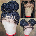 Cornrows Braided Wig Small Square Knotless Box Braids Wigs For Black Women With Baby Hair Synthetic Long 36Inches Braiding Hair