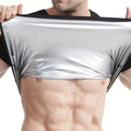 Sauna Sweat Suit Shapewear Top Short Sleeves Men Performance T-Shirt Comfortable Workout Tee Men's Body