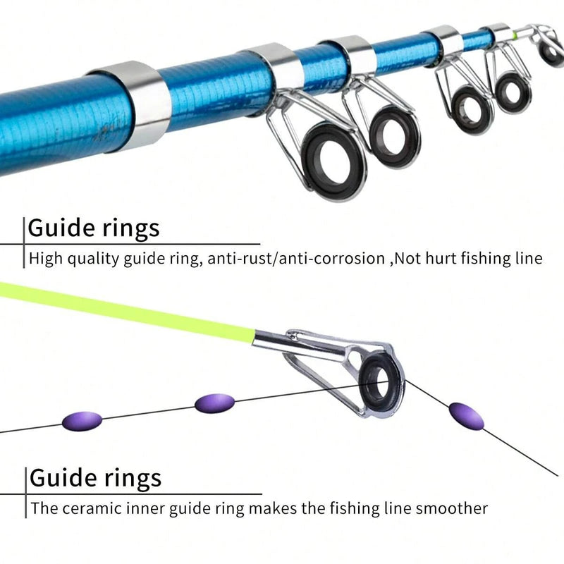 33pcs Beginner Fishing Combo 1.8m - Kids Telescopic Rod, Reel & Accessories for Outdoor Lake & Pond Fishing