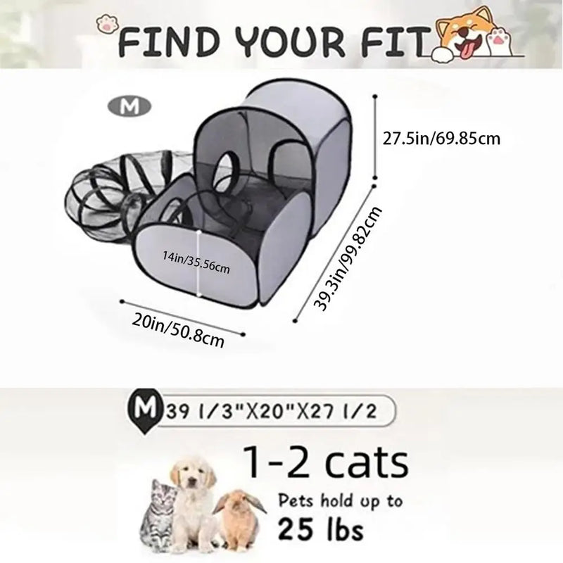 Cat Dog Play pen Cat House Tent Foldable Breathable Enclosure House Interactive Toys Exercise Playground For Kitten Puppy Small