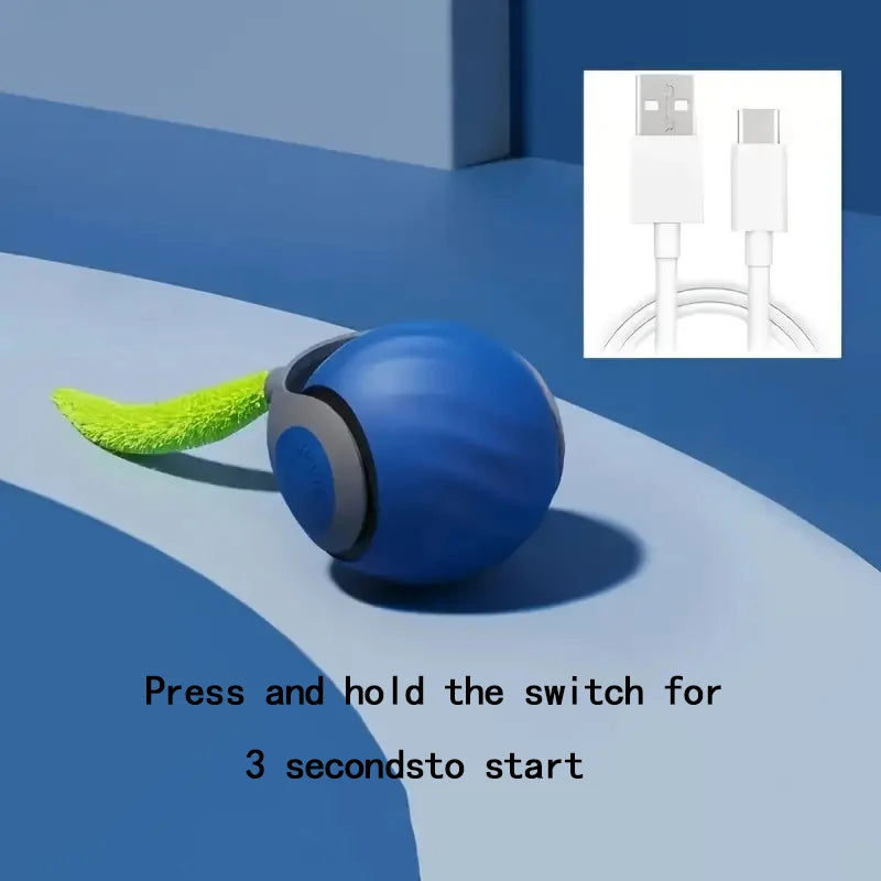 Smart Cat Toys Balls Automatic Interactive Pet Electric Rolling Teaser USB Rechargeable Kitty Moving Bouncing Ball Cats Products
