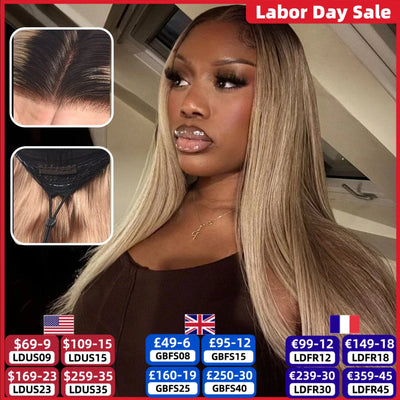 Ash Blonde Wigs Human Hair 13x4 13x6 Lace Front Wig 200 Density Straight Body Wave Glueless Human Hair Drawstring Wig for Women