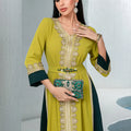 Eid Diamonds Abayas for Women Luxury Dubai Kaftan Muslim Evening Party Maxi Dress Turkey Kaftan Morocco Caftan Femme Musulmane