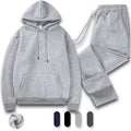 Tracksuit Men 2 Piece Set Big and Tall Long Sleeve Hooded Activewear Suits Gym Workout Training Stretchy Outfits | SAMAG