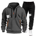Men's autumn and winter suit zipper hoodie + trousers casual sportswear warm - View 5 | SAMAG