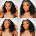 4x4 Lace Front Brazilian Human Hair Wigs Water Wave Straight Pixie Bob Cut Wig with Pre Plucked Hairline for Women Natural Look