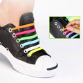 New Silicone Shoe Laces Elastic No Tie Shoelaces 16 PCS for Sneakers Quick Put on And Take Off Safety Lazy Shoe Lace Accessories