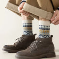 4 Pairs Man Short Socks Retro Bohemian Stripe Style | SAMAG