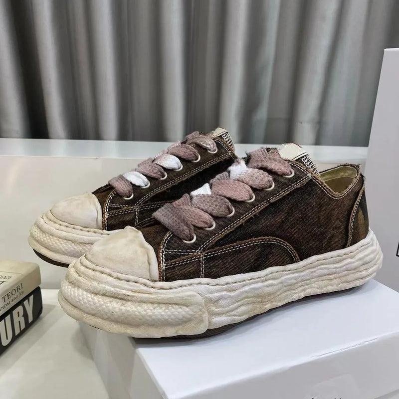 Men's 2026 New Summer Versatile Dissolving Sneakers, Thick Soles, Black, Unisex Canvas Sporty Casual Shoes