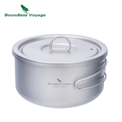 Boundless Voyage Titanium Camping Pot with Lid Ultralight | SAMAG