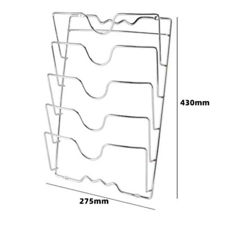 Kitchen Organizer Rack Wall Hanging Pot Cover Five - Layer Lid Metal Rust - Free Multifunctional Storage - View 6 | SAMAG