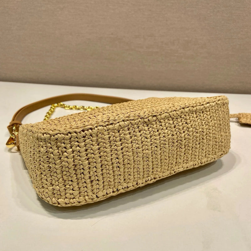 Luxury Designer Brand Handmade Straw Bag Female Shoulder Bag Women High Quality Handbag Shoulder Bag Luxury Bags For Woman