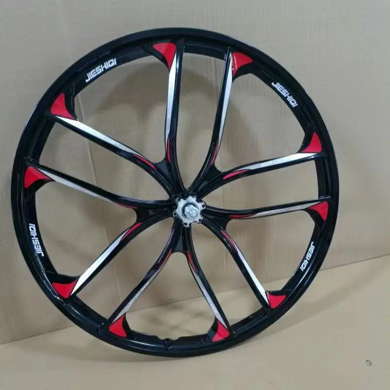 24/26 Inch Aluminum Magnesium Alloy Solid Tire Wheel Hub Bicycle Integrated Wheel Hub Front Wheel Hub Bicycle Accessories